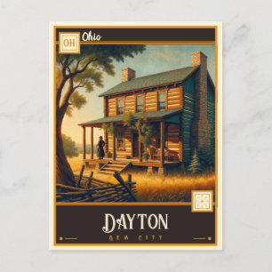 Carte Postale Dayton, Ohio VINTAGE