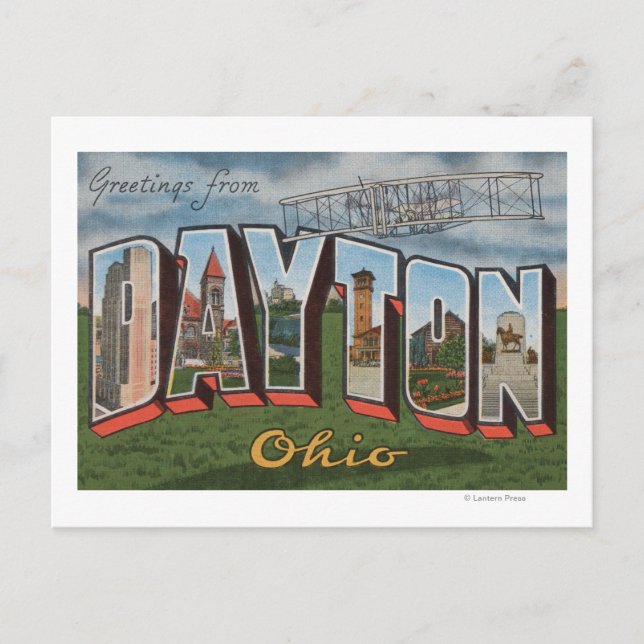 Carte Postale Dayton, Ohio (Wright Brothers Plane) (Devant)