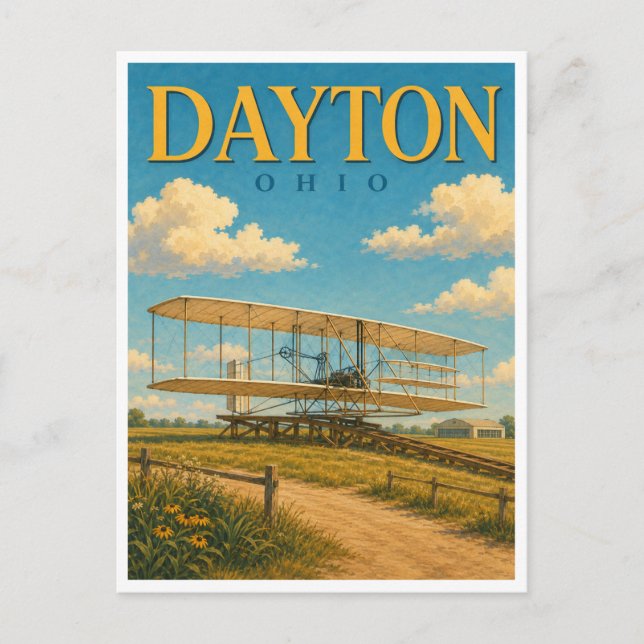 Carte Postale Dayton Ohio Wright Flyer GeoSaga (Devant)