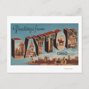 Carte Postale Dayton, OhioGrandes lettres ScènesDayton, OH