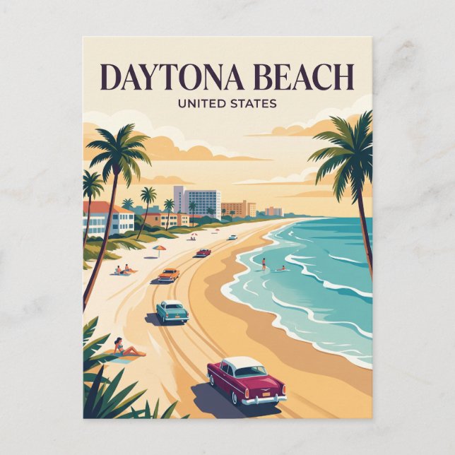 Carte Postale Daytona Beach Floride (Devant)