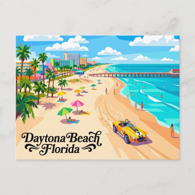 Carte Postale Daytona Beach Floride (Devant)