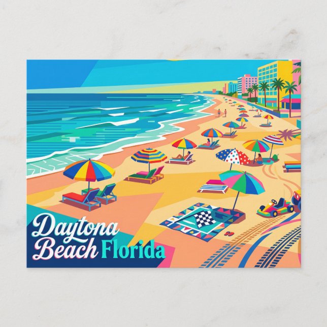 Carte Postale Daytona Beach Floride (Devant)