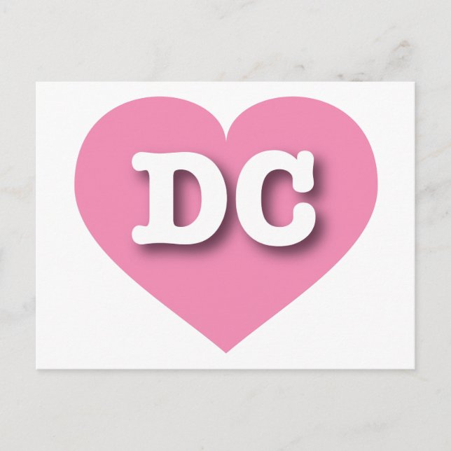 Carte Postale DC Pink Heart - J'aime DC (Devant)