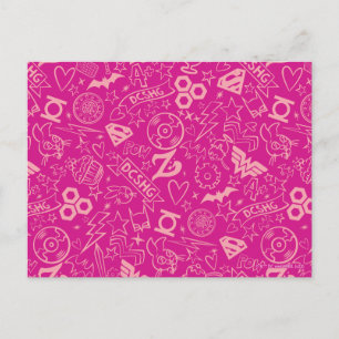 Carte Postale DC Super Hero Girls Pink Icon Motif