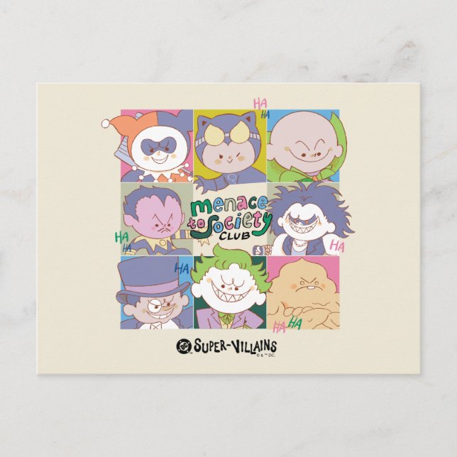 Carte Postale DC Super-Villain Menace To Society Club Graphic (Devant)