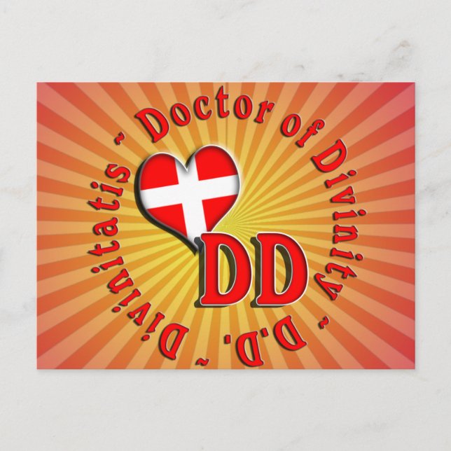 CARTE POSTALE DD ACRONYME CIRCULAIRE LOGO MÉDECIN DE DIVINITÉ (Devant)