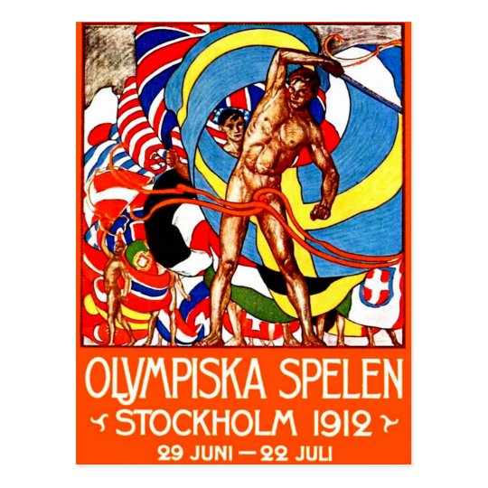 Carte Postale de 1912 Jeux Olympiques d'été (le cru folâtre Zazzle.fr