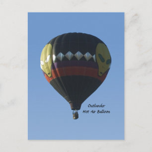 Carte postale de ballon à air chaud de l'extérieur