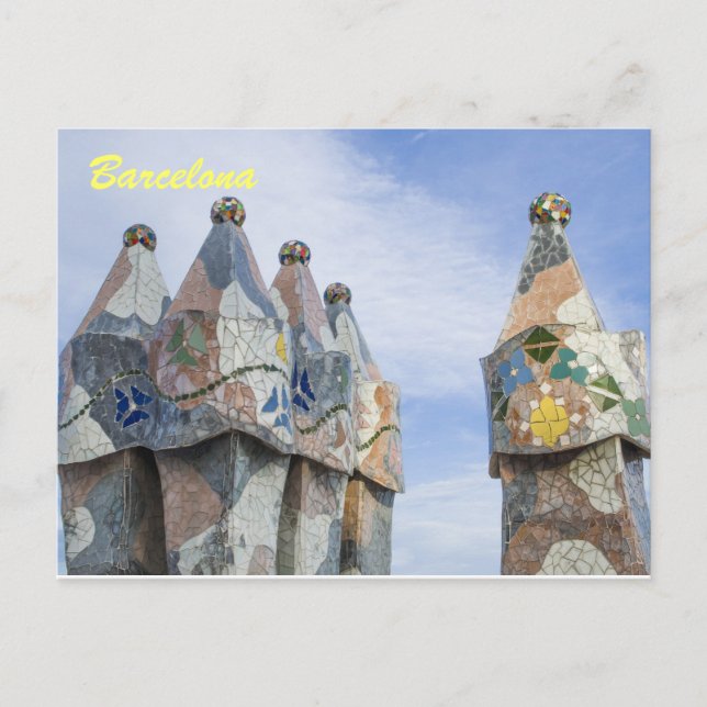 Carte postale de Barcelone, casa batilo (Devant)