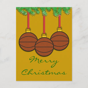 Carte postale de basket-ball de Noël