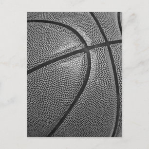 Carte postale de basket-ball en niveaux de gris