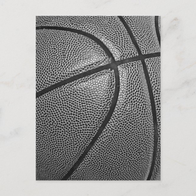 Carte postale de basket-ball en niveaux de gris (Devant)