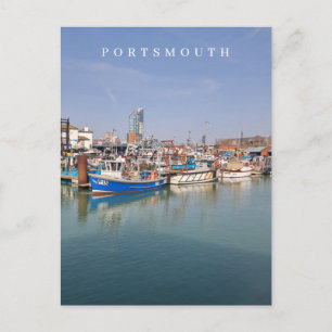 Carte postale de bateaux à Portsmouth