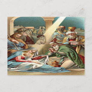 carte postale de bébé jésus