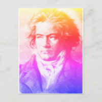 Carte postale de Beethoven en couleurs