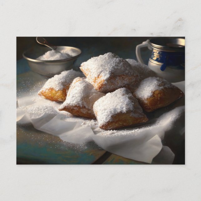 Carte postale de beignets de La Nouvelle-Orléans (Devant)