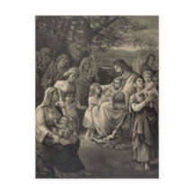 Carte postale de bénédiction de Jésus