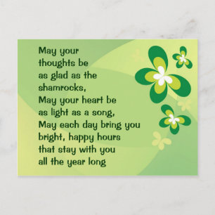 Carte postale de bénédiction irlandaise