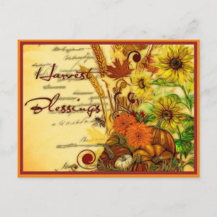 Carte postale de bénédictions de récolte