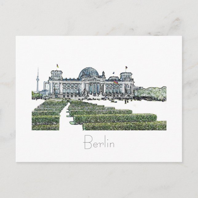 Carte postale de Berlin Reichstag Architecture (Devant)