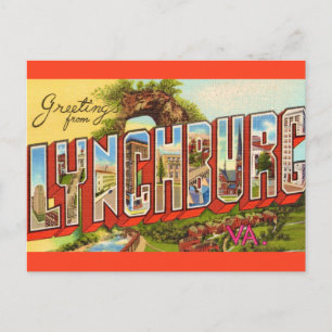 Carte postale de bienvenue à Lynchburg VA