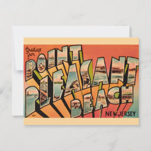 Carte postale de bienvenue à Point Pleasant Beach 