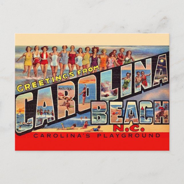 Carte postale de bienvenue de Carolina Beach (Devant)