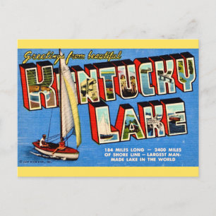 Carte postale de bienvenue du lac Kentucky