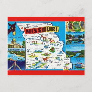 Carte postale de bienvenue du Missouri