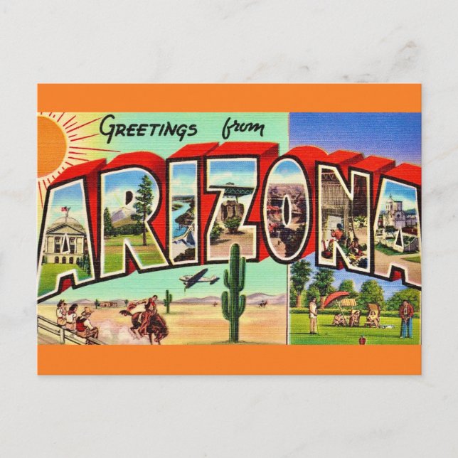 Carte postale de bienvenue en Arizona (Devant)