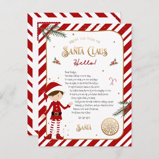 Carte postale de bienvenue pour les elfes (Devant / Derrière)