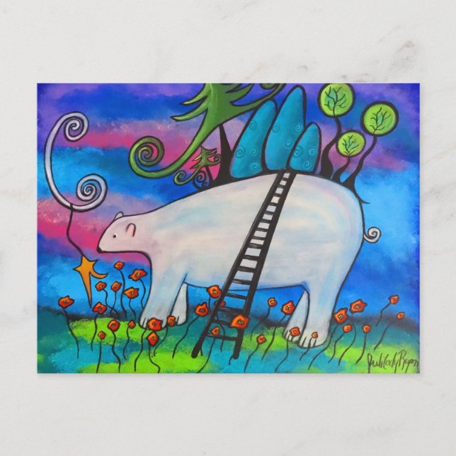 Carte postale de bienvenue pour les ours polaires (Devant)