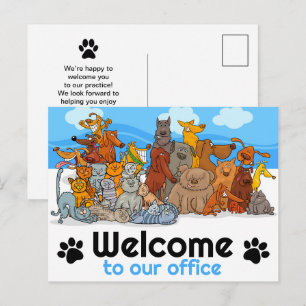 Carte postale de bienvenue pour notre entreprise d