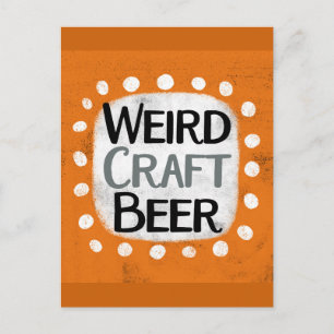 Carte postale de bière d'artisanat étrange