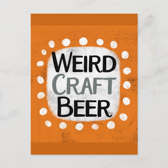 Carte postale de bière d'artisanat étrange (Devant)
