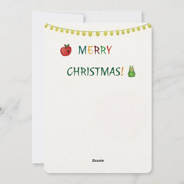 Carte postale de biscuit aux pommes de Noël (Dos)