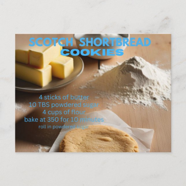 carte postale de biscuit sablé écossais (Devant)