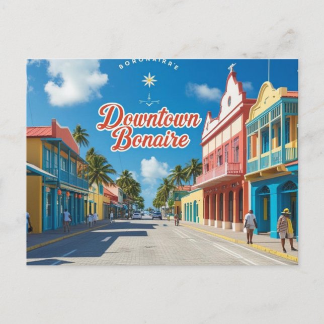 Carte postale de Bonaire centre-ville (Devant)