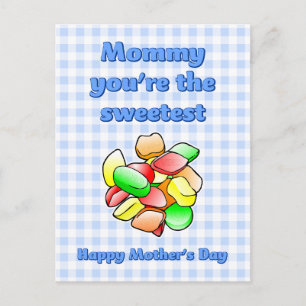 Carte postale de bonbons anglais pour la fête des 
