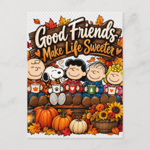 Carte Postale De bons amis rendent la vie plus douce !