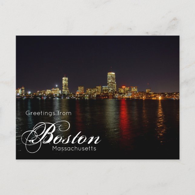Carte postale de Boston Massachusetts sur le front (Devant)