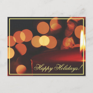 Carte postale de bougies pour les fêtes