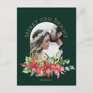 Carte postale de branche aquarelle joyeuse et lumi
