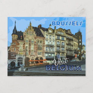 Carte postale de Bruxelles de la série Visit...