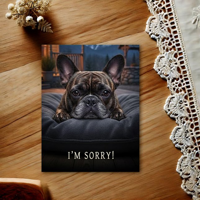 Carte postale de Bulldog français Je suis désolé (Créateur téléchargé)