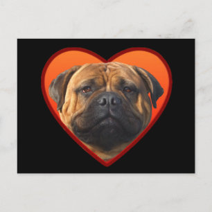 Carte postale de Bullmastiff de Valentine