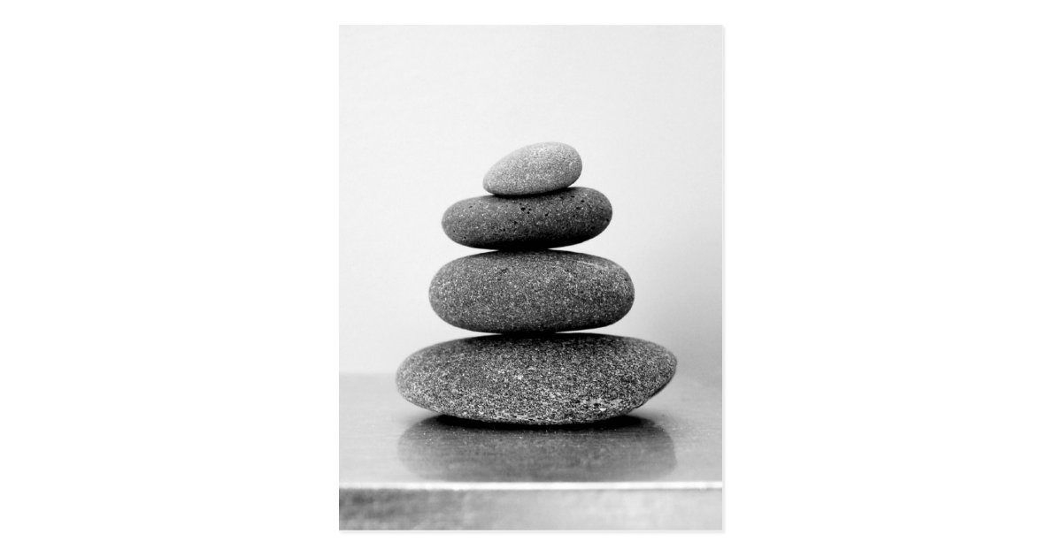 Carte postale de cailloux de zen Zazzle.fr