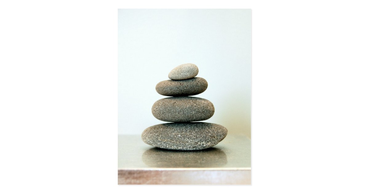 Carte postale de cailloux de zen Zazzle.fr