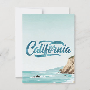 Carte postale de Californie - ambiance voyage vint